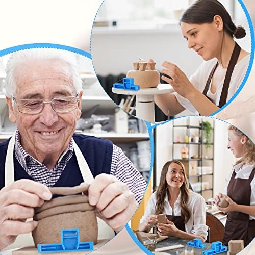 Tarpop 2 Pcs Angle Cutting Clay Tool Small Steel Wire Bevel Cutter Plastic Pottery Trimming Tools Clay Bevel Blue Pottery Angle Cutter for Ceramic Pottery Sculpting, 2 Size - Image 4