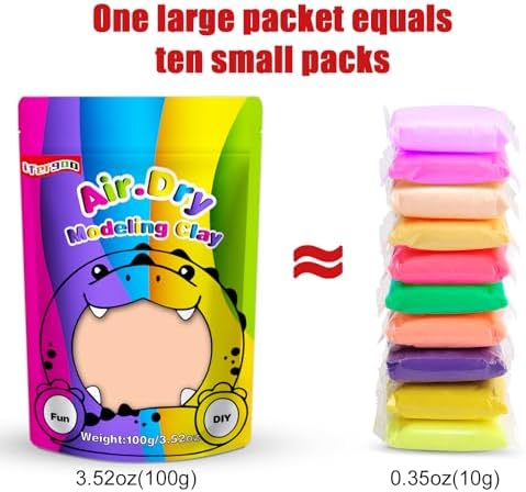 ifergoo 100g Skin Air Dry Clay, 3.5oz DIY Creative Modeling Clay for Kids - Image 2