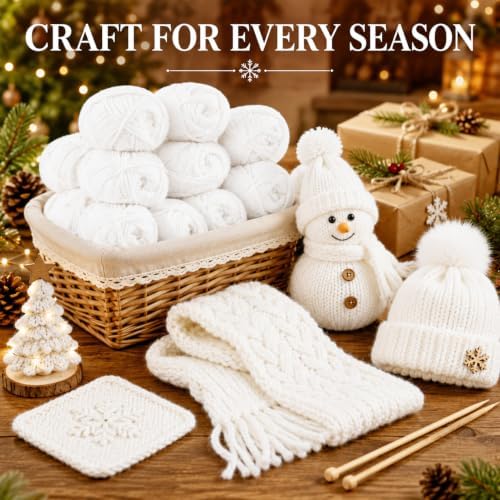 MAQIHAN Acrylic Yarn for Crocheting - Soft Knitting Yarn for Crafts, 15x20g - Image 5