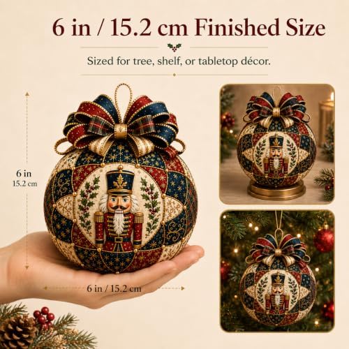 Christmas Classics Patchwork Ornament DIY Kit, Holiday Decorations，Tree - Image 5