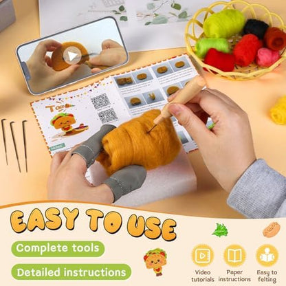 Yizzvb Needle Felting Kit Beginners Felting Wool Supplies Tools - Image 4