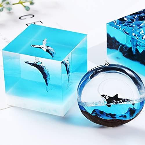 Woohome 20 PCS 3D Mini Jellyfish Mini Whale Resin Mould Filler Resin Casting Moulds Fillers, 3D Resin Filler Art Craft Supplies Epoxy Moulds for Jewelry Making Supplies, Art Resin Crafts DIY - Image 2