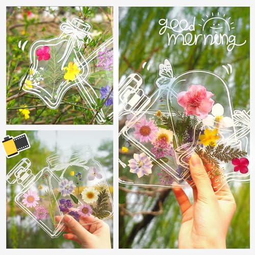40Pcs DIY Dried Flower Bookmark Kit, Transparent Bookmarks Set - Image 6