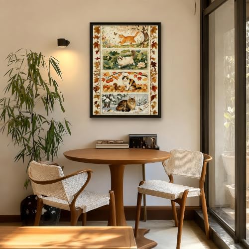 Cat Animals Scenery Stamped Cross Stitch Kits for Beginner 12x16 Inch - Image 5