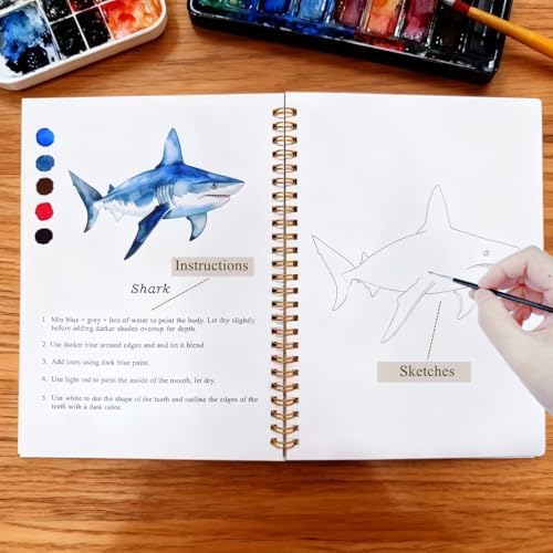 Workbooks Coloring Book Beginner Friendly Painting Kit Easy Nature Scenes Painting Set Art Crafts for Creative Exploration Gift for Adults (The Fall, Without Palette) - Image 4