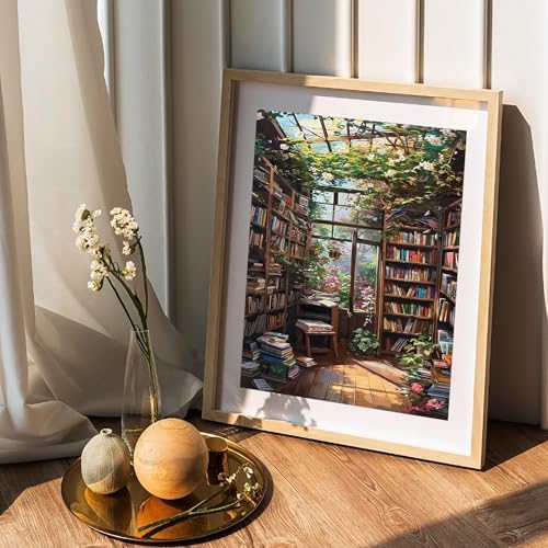 Bookshelf Paint by Number for Adult, Paint by Numbers for Adults Landscape - Image 6