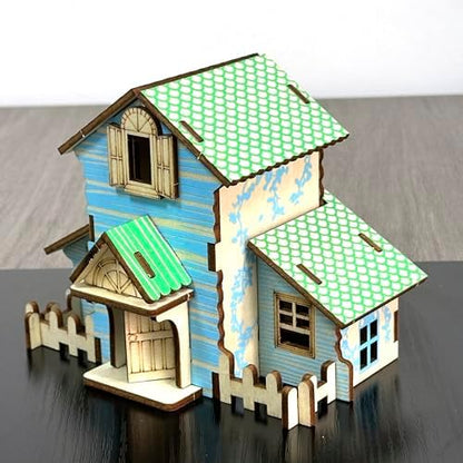Log Cabin 3D Wooden House Puzzle,DIY Mini Building Model Kit，010 - Image 5