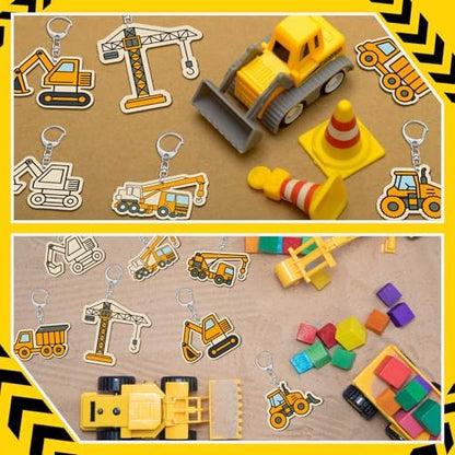 RattanView 24 Pcs Construction Craft Keychains DIY Keychain, 12 Styles - Image 5
