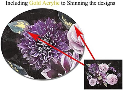 Artmaple Paint by Number for Adults Beginner Students,Ideal Gift Choice for Birthday or Any Festival, DIY Acrylic Painting Kit for Hoom Decor Canvas ONLY (Purple Flowers 16x20) - Image 4