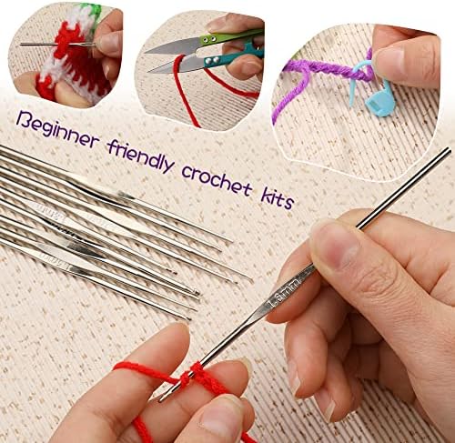 LOKUNN Crochet Kit for Beginners 102 PCS Beginner Crochet Kit for Adults - Image 6