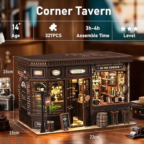 ISSEVE Book Nook Kit, Miniature House Kit Dollhouse Booknook Kit for Adults - Image 2