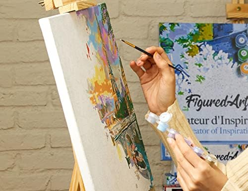 Figured'Art Paint by Numbers Kit for Adults Aurora Borealis and Lake 16"x20" - Craft Art Painting DIY Kit Rolled Canvas Without Frame - Image 3