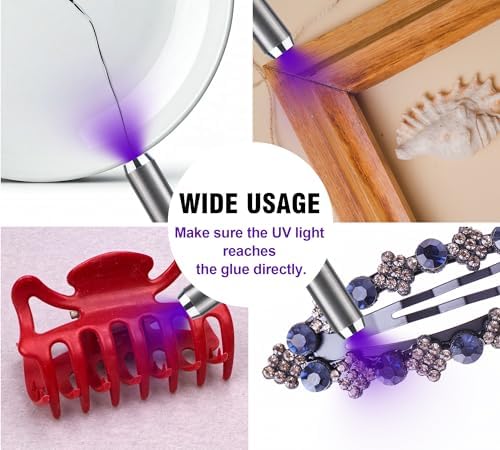 UV Resin Kit with Rechargeable UV Light, 60g Fast Curing UV Resin Glue - Image 6