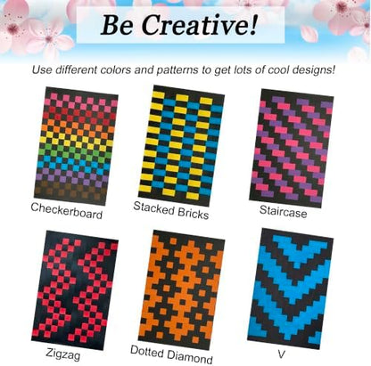Origami Joy 15 Paper Weaving Project • Anxiety Relief PaperCraft • DIY Placemats with ¾-inch Paper Strips and 9x14-inch Mats • Beginner Learn to Weave • Arts & Craft Kits for Home and Classroom Decor - Image 5
