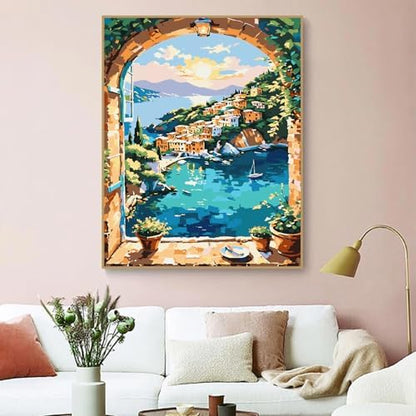 ZRIZQ Landscape Paint by Numbers Kit for Adults Beginner,Scenery,16x20 - Image 3