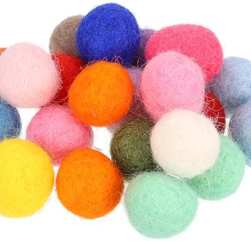 PATIKIL Wool Felt Balls Beads Wool Felting Pom 1.5cm 15mm Wine Red for Home Decor DIY Crafts Handcrafts Project Pack of 20 - Image 3