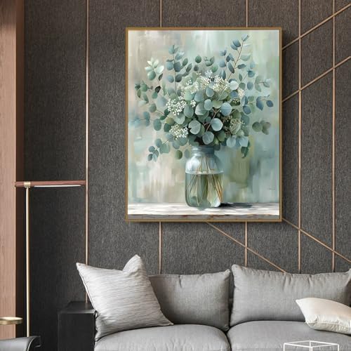 PHANTASYART Eucalyptus Flowers Paint by Numbers Kit for Adult 16x20inch - Image 3