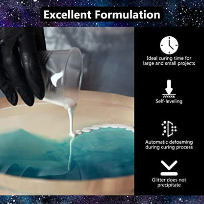 1Gallon Epoxy Resin Kit,Clear Resin No Yellowing No Bubble for Molds&Craft - Image 2