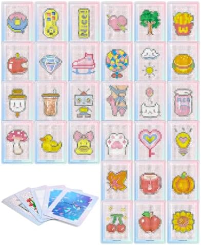 ForeverYoung Freestyle Mini Diamond Art Cards, Design A – Square, No Drills by FOREVERYOUNG