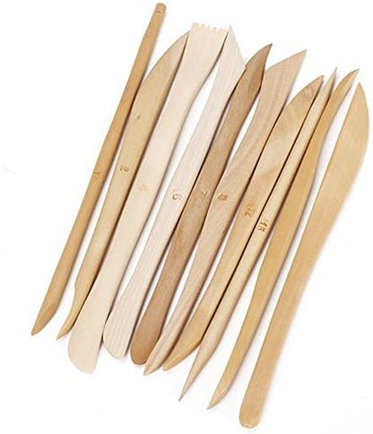 COMIART 10pcs Wooden Polymer Clay Pottery Play Dough Modeling Tools by COMIART+CREATE+COLOR+LIFE