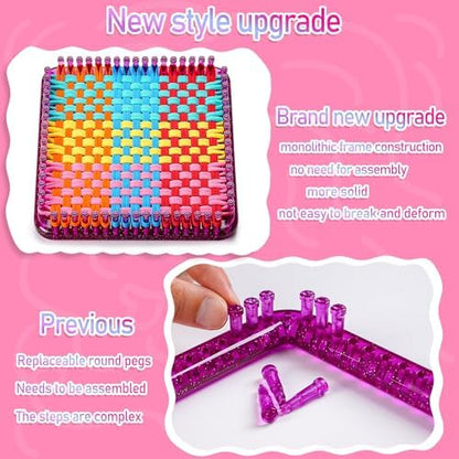 CCTVRTV Weaving Loom Kit Toys for Kids and Adults, DIY Arts and Crafts - Image 2