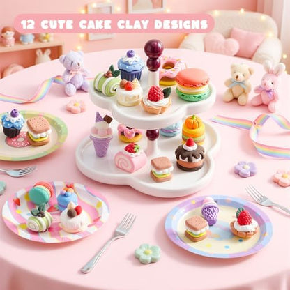 Shuttle Art Air Dry Clay for Kids - Cake Time, 52 PCS Modeling Clay Kit with Sculpting Tools and Tutorials, Safe & Non-Sticky, Craft Gifts for Boys & Girls - Image 4