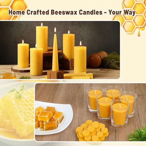 Beeswax Candle Making Supplies, 4LB Organic Beeswax Pellets with Wax Melter - Image 3