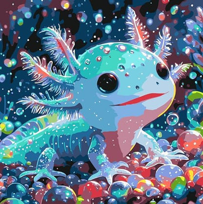 DOTSTART Paint by Numbers Kit for Adults,Glittering Axolotl Paint by Number for Adults,Acrylic Adults' Paint-by-Number Kits, Easy Paint by Number Adult Canvas for Home Wall Art Decor, 15.8 X 15.8 inch by Unknown