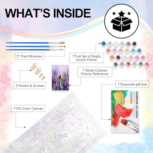 Flowers Framed Paint by Numbers Kit for Adults Beginner & Kids Ages 8-12 - Image 4