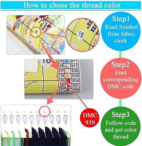 Black Cat Stamped Cross Stitch Kits for Beginners Adults with Framed - Image 5