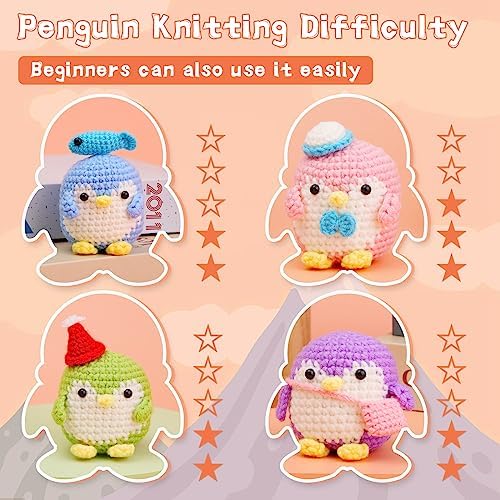 IMZAY 4 Pack Crochet Kit for Beginners Crochet Kits Crochet Animals Kit - Image 5