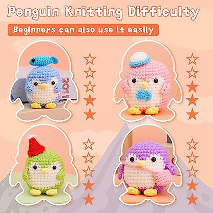 IMZAY 4 Pack Crochet Kit for Beginners Crochet Kits Crochet Animals Kit - Image 5