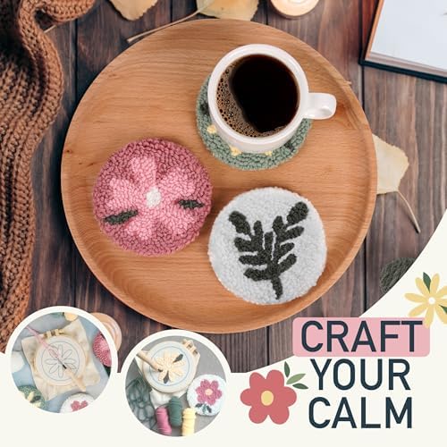 Emri Lane Punch Needle Kit – 6 Floral Design Punch Needle Embroidery Kit - Image 5