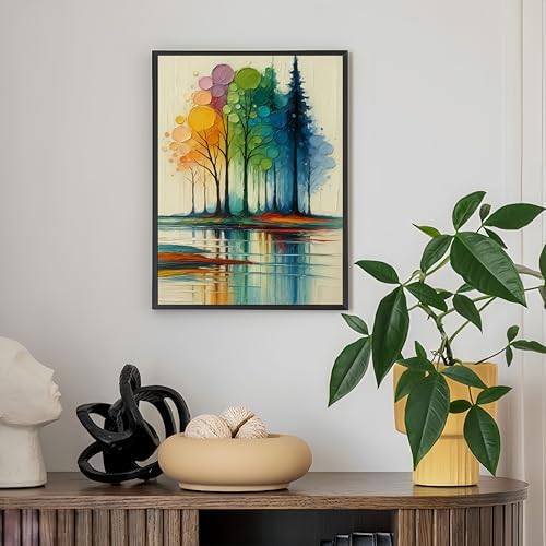 DOTSTART Paint by Numbers Kit for Adults,Rainbow Trees Paint by Number Kits - Image 3