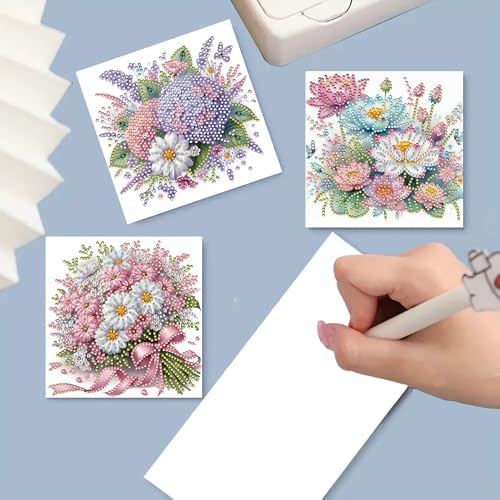 MaiYiYi 8 Pack 5D DIY Butterfly Diamond Painting Greeting Cards Art Kit - Image 3