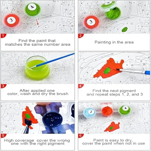 DYAIANGMU House Paint by Numbers Kit for Adults Beginners 19.6X15.7 inch - Image 6