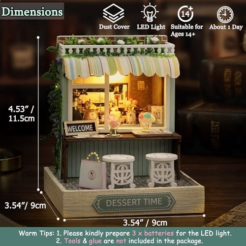 DIY Miniature Dollhouse Kit with Furniture Plus Dust Proof for Teens Adults - Image 4