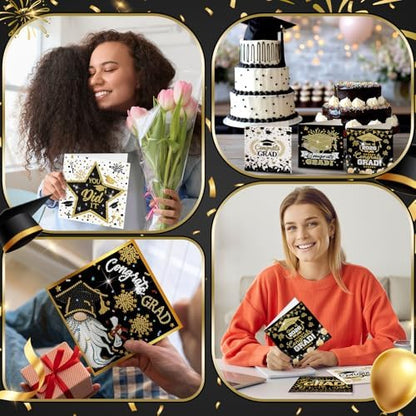 Saillong 12 Pack 2026 Graduation Diamond Painting Greeting Card Kits Class of 2026 Grad Diamond Art Cards with Envelope 5D Rhinestones Painting Making Kit for Adult DIY Craft High School Graduate Gift - Image 5