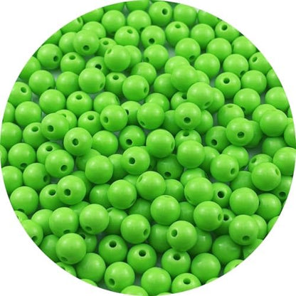 200pcs Acrylic Round Beads for Crafts 10mm Resin Candy Color Spacer Beads with Hole for Jewelry Making Sewing Crafts Decoration Necklaces Bracelets Earrings Supplies(Green) by Unknown