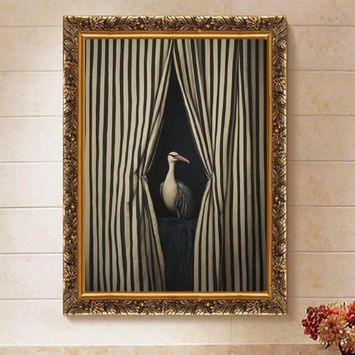 Vintage Bird Paint by Numbers Kit for Adults Framed Canvas, Frameworkless - Image 5