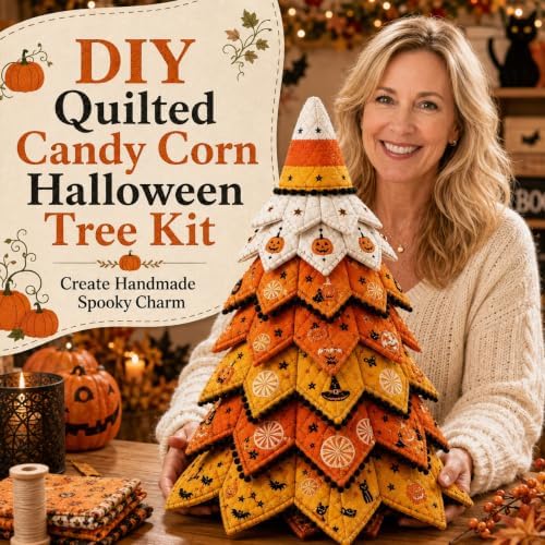 2026 New Christmas & Halloween DIY Quilted Fabric Tree Kit, 3D Layered Sewing Craft Set for Beginners, Christmas Tree Quilt Kit, Handmade Tabletop Holiday Decor, Gift for Craft Lover - Image 2