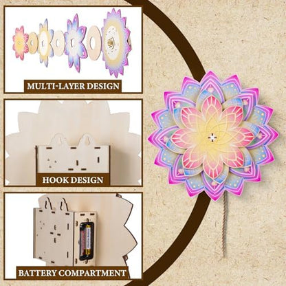 3D Wooden Puzzles Mandala Wall Art for Adults - Image 6