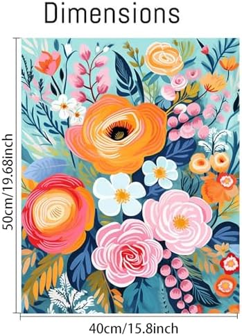 YarnMate Flowers Paint by Numbers Kit for Adults - Flowers Paint by Number on Canvas Without Frame, DIY Acrylic Painting for Gift Home Wall Decor (16x20 Inch) - Image 2