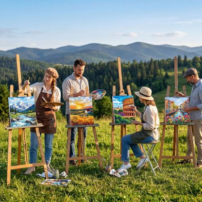 Cholemy 36 Pcs Paint and Sip Kit Gift for Adults 8''x10'',Natural Scenery - Image 6