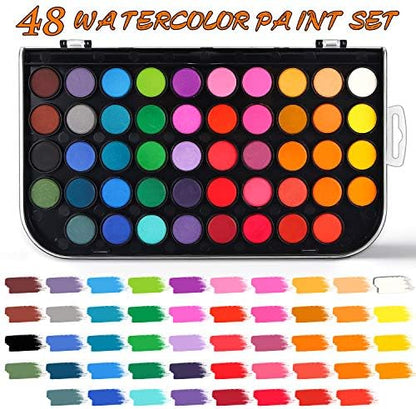 48 Colors Watercolor Paint Set for Adults and Beginners - Image 3