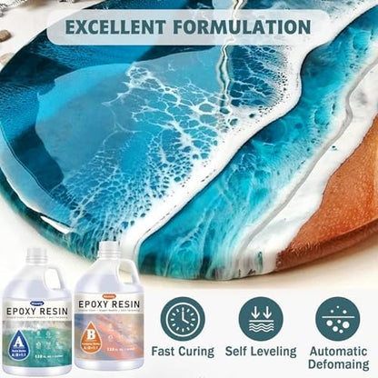 IGaiety Epoxy Resin Kit, 2 Gallon Crystal Clear Self-Leveling Resin - Image 2