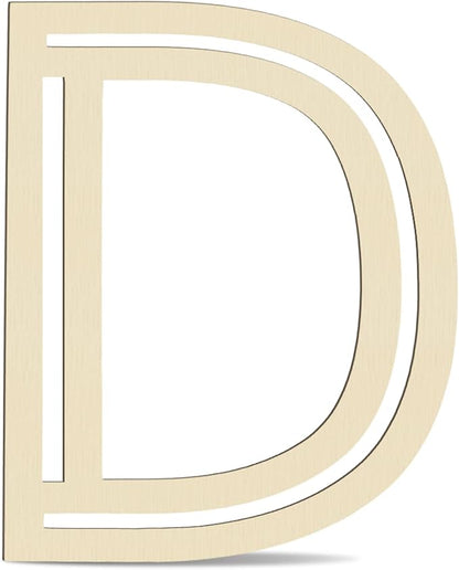 Large Wooden Letters 14 inch for Wall Decor Crafts Big Wood Letter D 1/5 Inch Thick Unfinished Alphabet Cutouts Paintable Letters for DIY Wreath Home Party Wedding Baby Nursery Decorations (D)