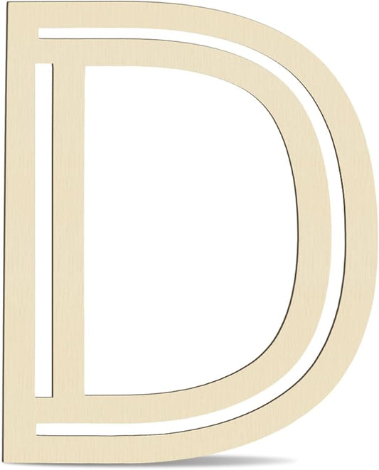 Large Wooden Letters 14 inch for Wall Decor Crafts Big Wood Letter D 1/5 Inch Thick Unfinished Alphabet Cutouts Paintable Letters for DIY Wreath Home Party Wedding Baby Nursery Decorations (D)