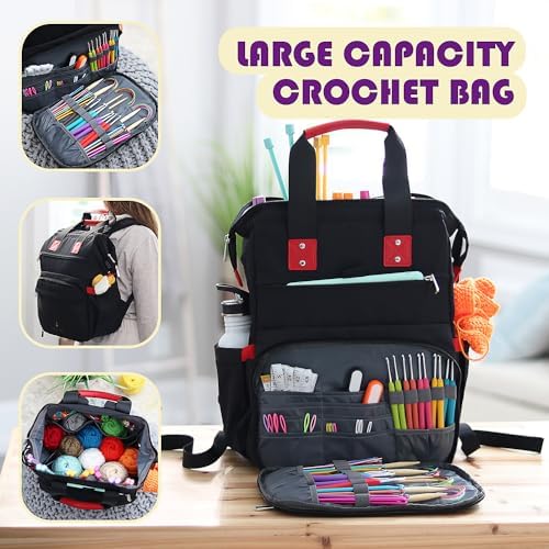 Crochet Kit for Beginners Adults and Kids - Beginner Crochet Kit for Adults with Step-by-Step Video Tutorials, Amigurumi and Crocheting Kit, Crochet Starter Kit with Crochet Yarn and Crochet Backpack - Image 3