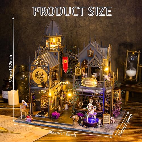 Dollhouse Kit, DIY Miniature House w/LED for Adult, Magic Castle - Image 2